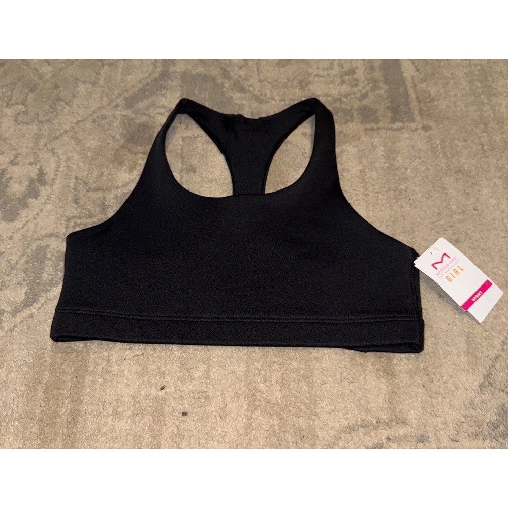 Maidenform Girls Youth Sz  Large Black‎ Spacer Sports Bra New